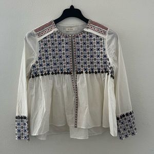 Embroidered + Beaded Top